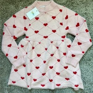 Lola & the Boys Heart Sweater Dress 5/6